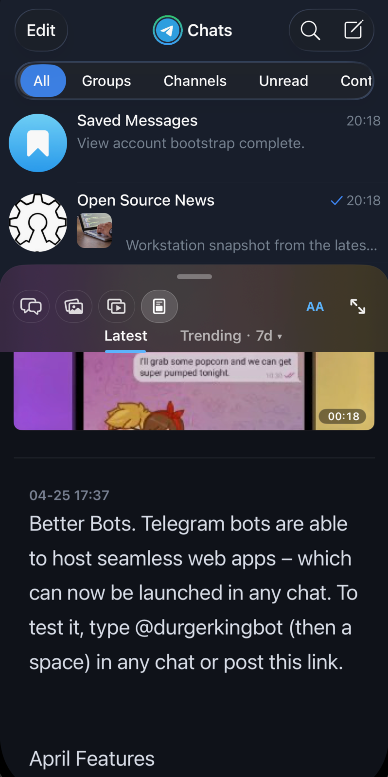 View reader mode half screen